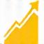 Icon representing business growth and analytics